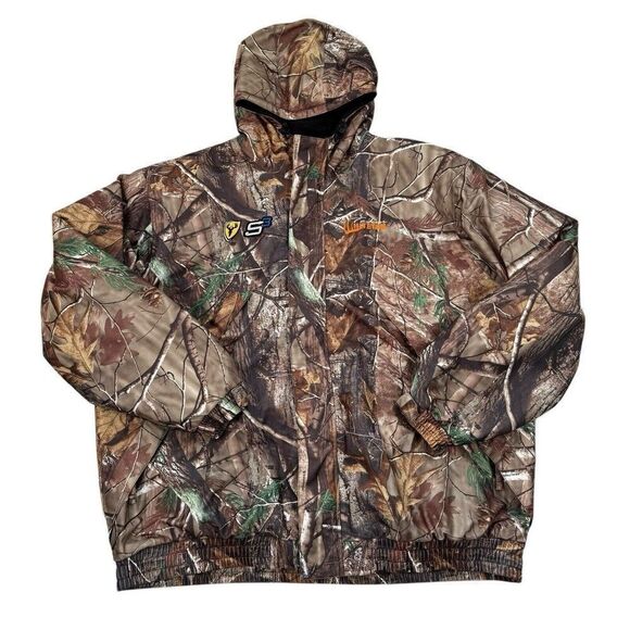 Realtree Camo Mens Hunting Jacket Team Whitetail Quilted Hooded Lightweight 3XL - Picture 1 of 12